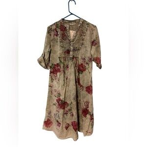 Vintage Goa Ash Floral Dress Size Medium NWT